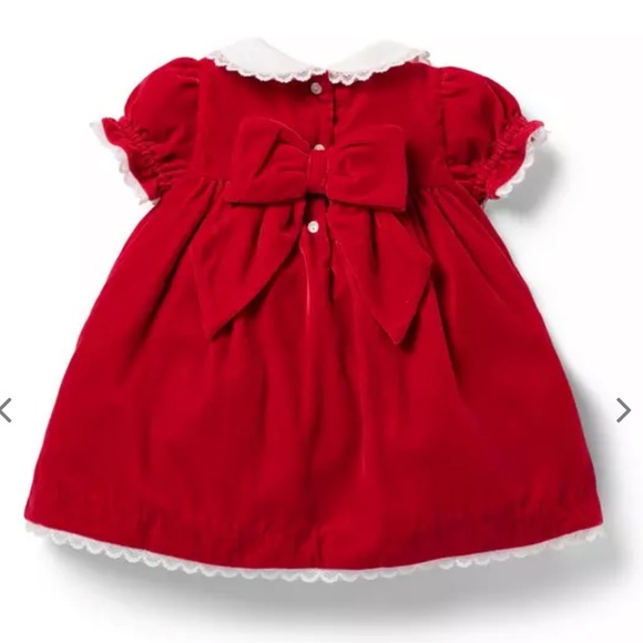 Velvet Collared Baby Dress Janie&Jack 6-12 month - Picture 2 of 10